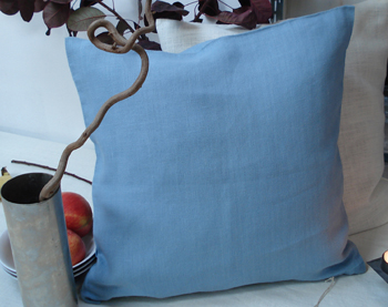 Hemp Cushion Cover - Powder Blue, 45cm x 45cm
